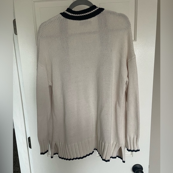 Loft Cream and Navy Boyfriend Cardigan - Picture 5 of 5